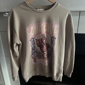 Long Live Cowgirls Tan Sweatshirt Size M